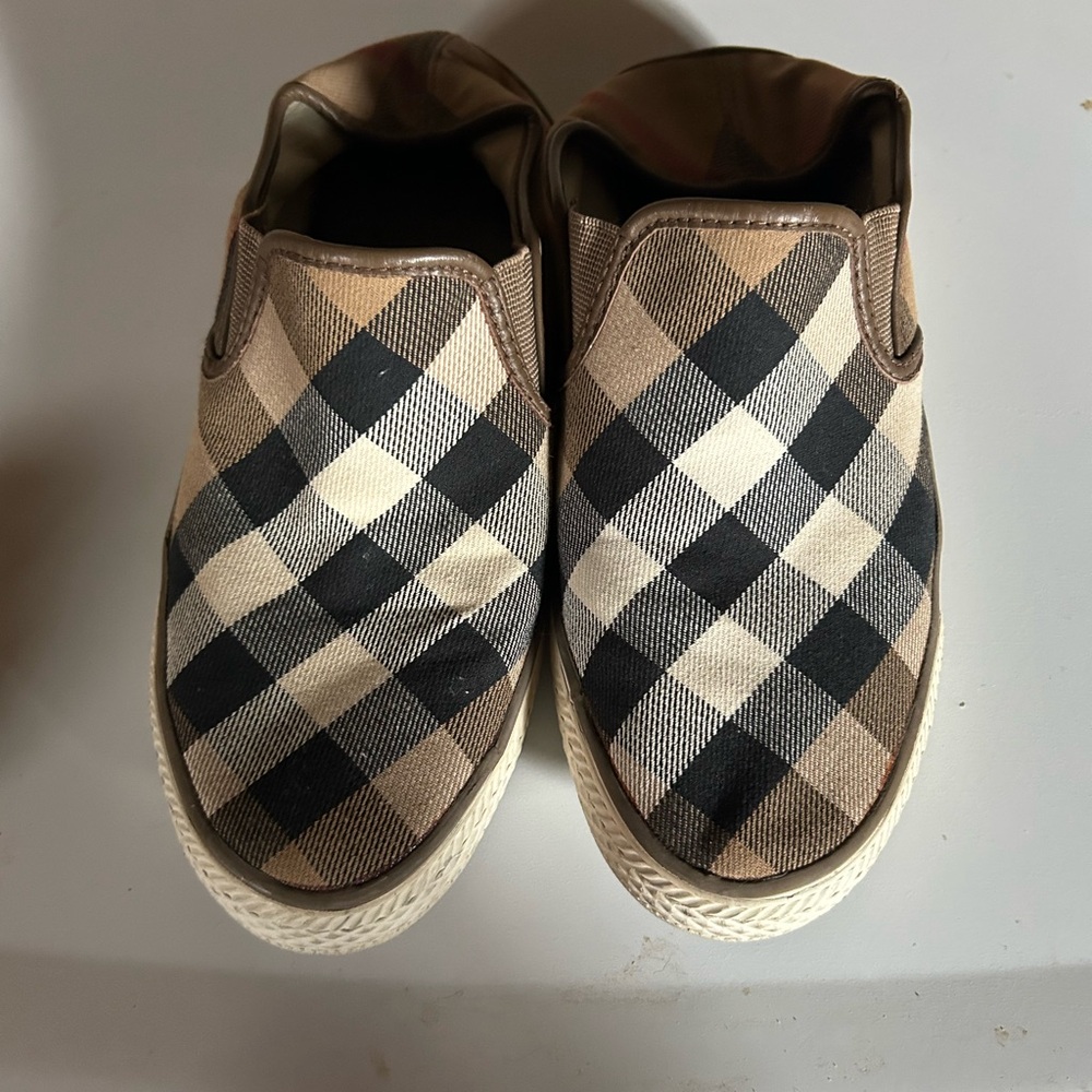 Burberry Plaid Slip-On Sneakers